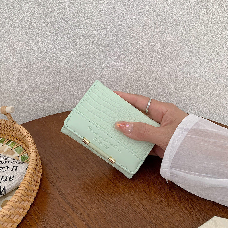 Women's Korean Style Short Leather Fashion Storage Ladies Wallets