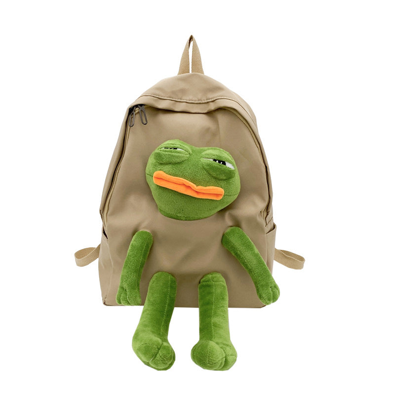 Frog Doll Korean Style Large Capacity Middle School Students' Schoolbags