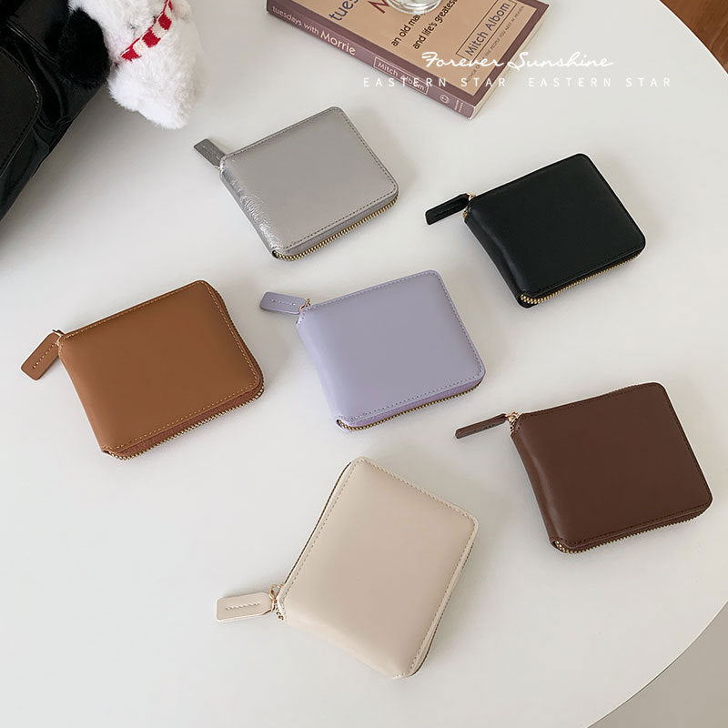 Women's Female Simple Korean Style Short Three Ladies Wallets