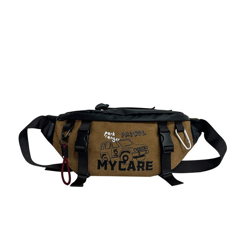 Men's Leisure Slanted Fashion Trendy Gadget Function Men's Chest Bags