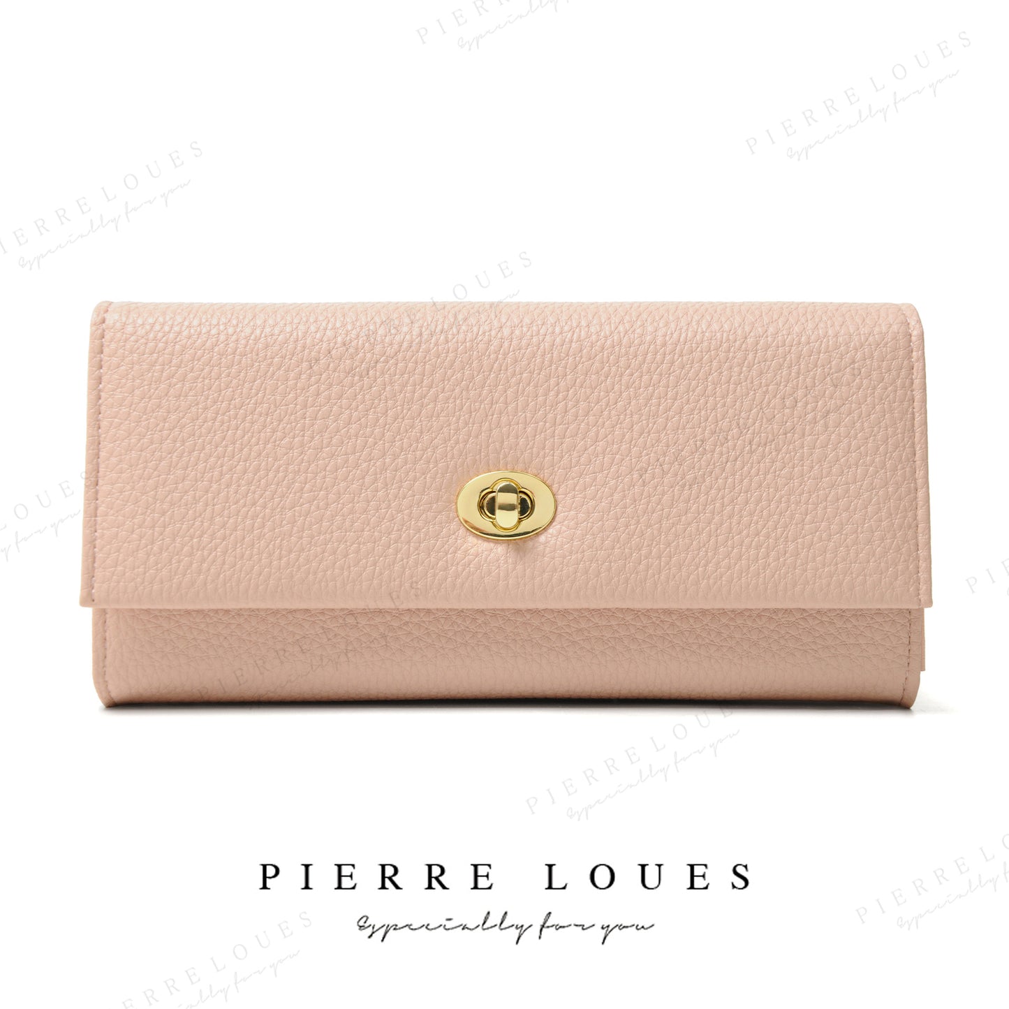 Long Premium Lychee Pattern Classic Trifold Ladies Wallets