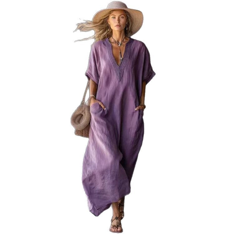 Summer Retro Long Casual Holiday Bohemian Dress