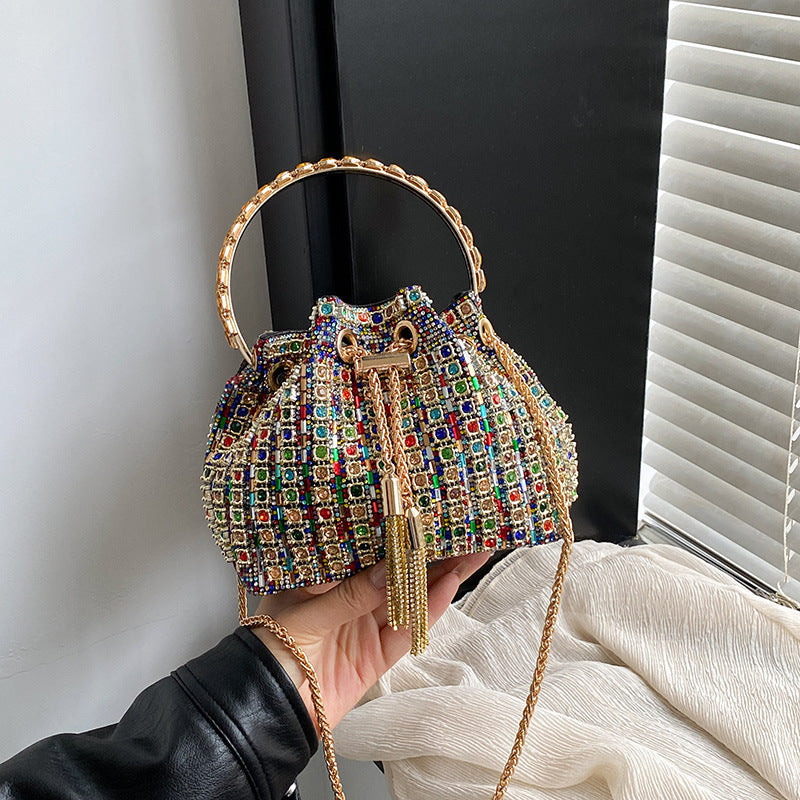 Women's Dinner Refined Rhinestone Chain Simple Fashion Evening Bags