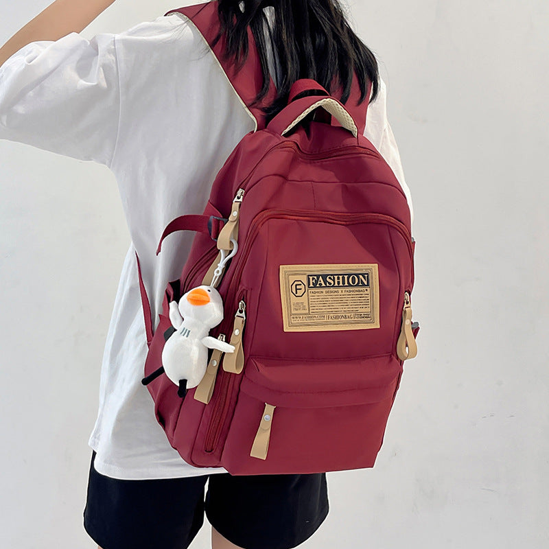 Large Capacity Letter Trendy Unisex Lightweight Backpacks