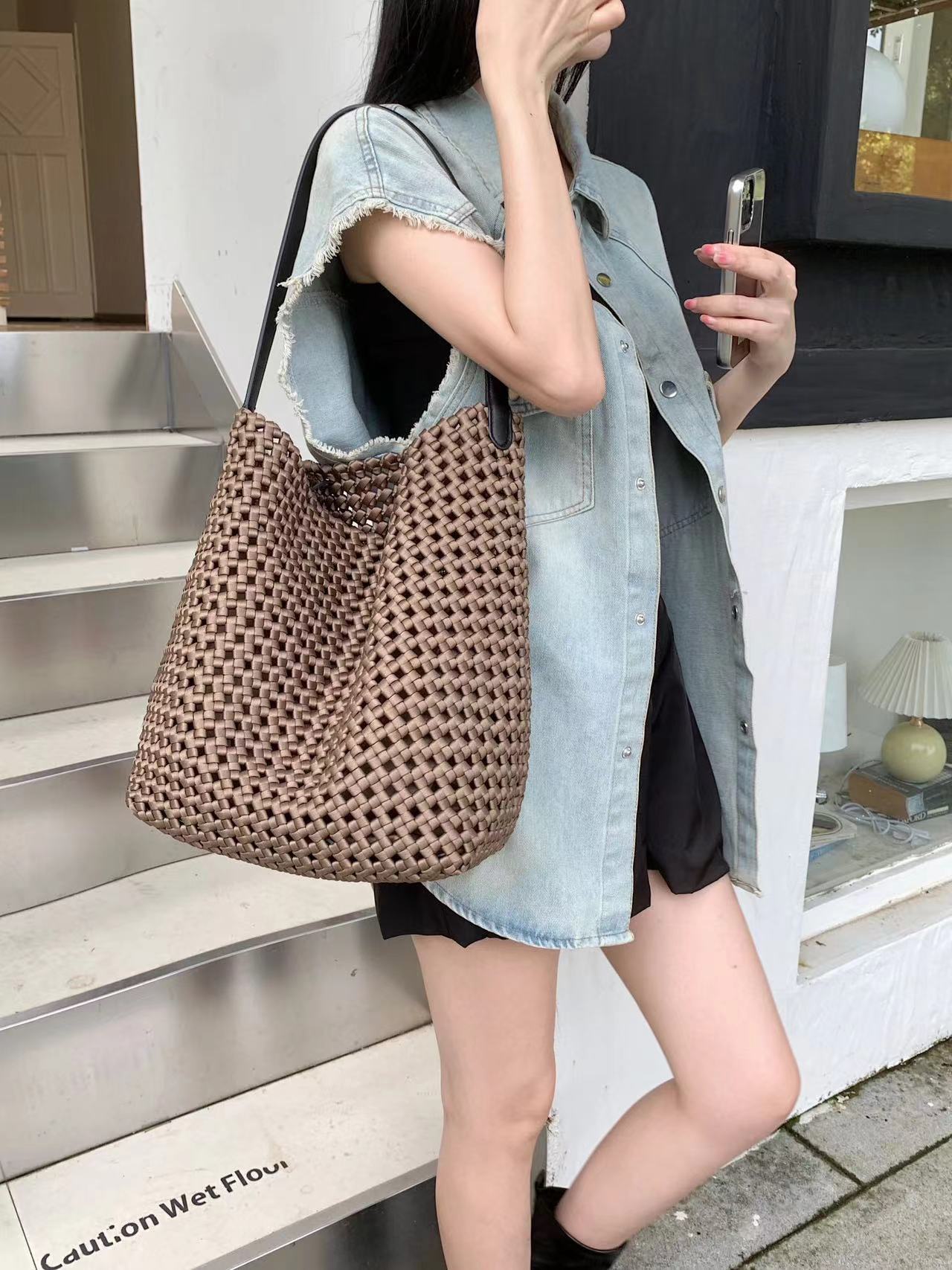 Charming Creative Graceful Hollow Large Capacity Small Square Bags