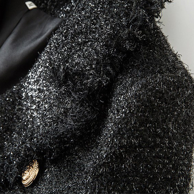 Black Waist Slim Fit Temperament Commute Blazers