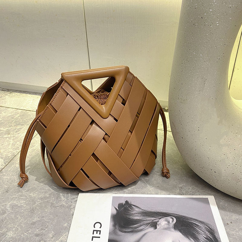 Women's Basket Woven Hollowed Fashion Portable Bags