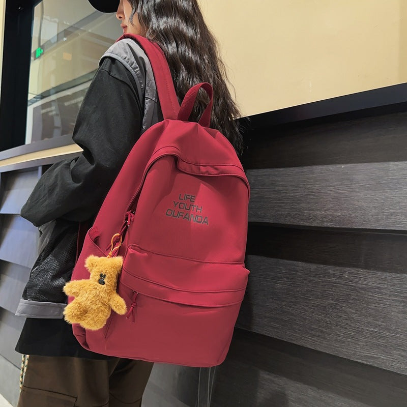 Men's High Simple Large Capacity College Camp Computer Korean Backpacks