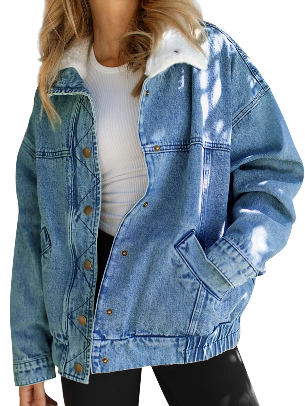 Women's Cowboy Winter Fur Collar Loose Jackets