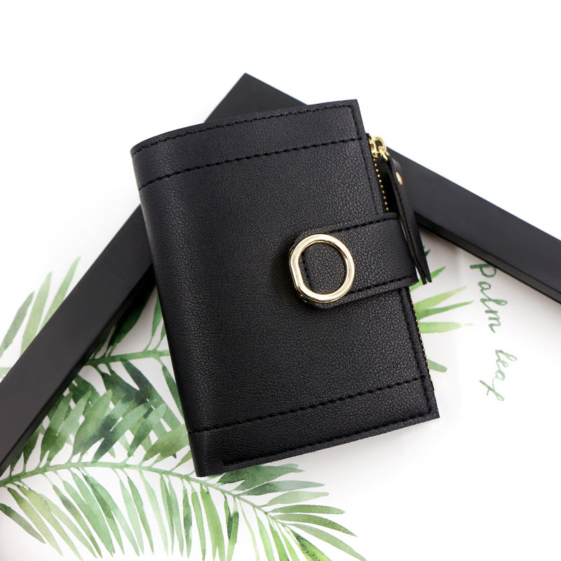 Women's Zipper Single Short Fresh Artistic Ladies Wallets
