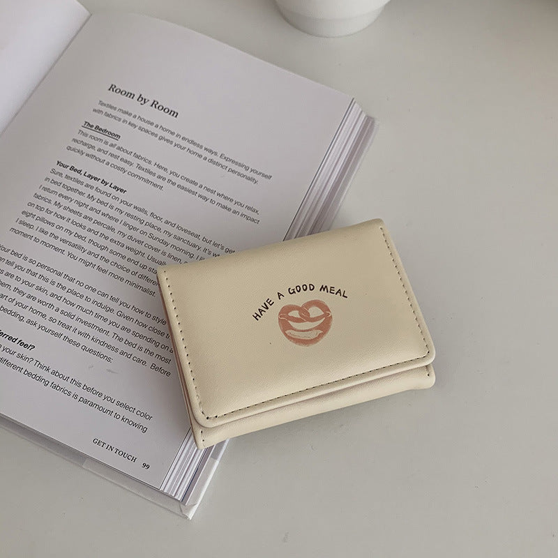 Women's Korean Short Cute Cartoon Change Clutch Ladies Wallets