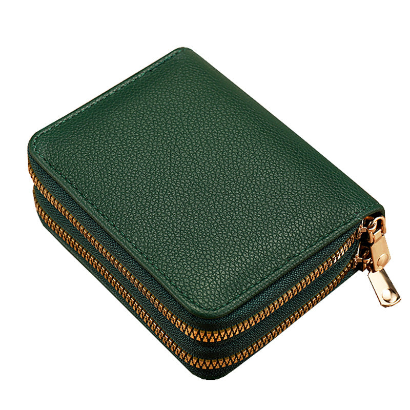 Women's Zipper File Short Large Capacity Multiple Slots Card Holder