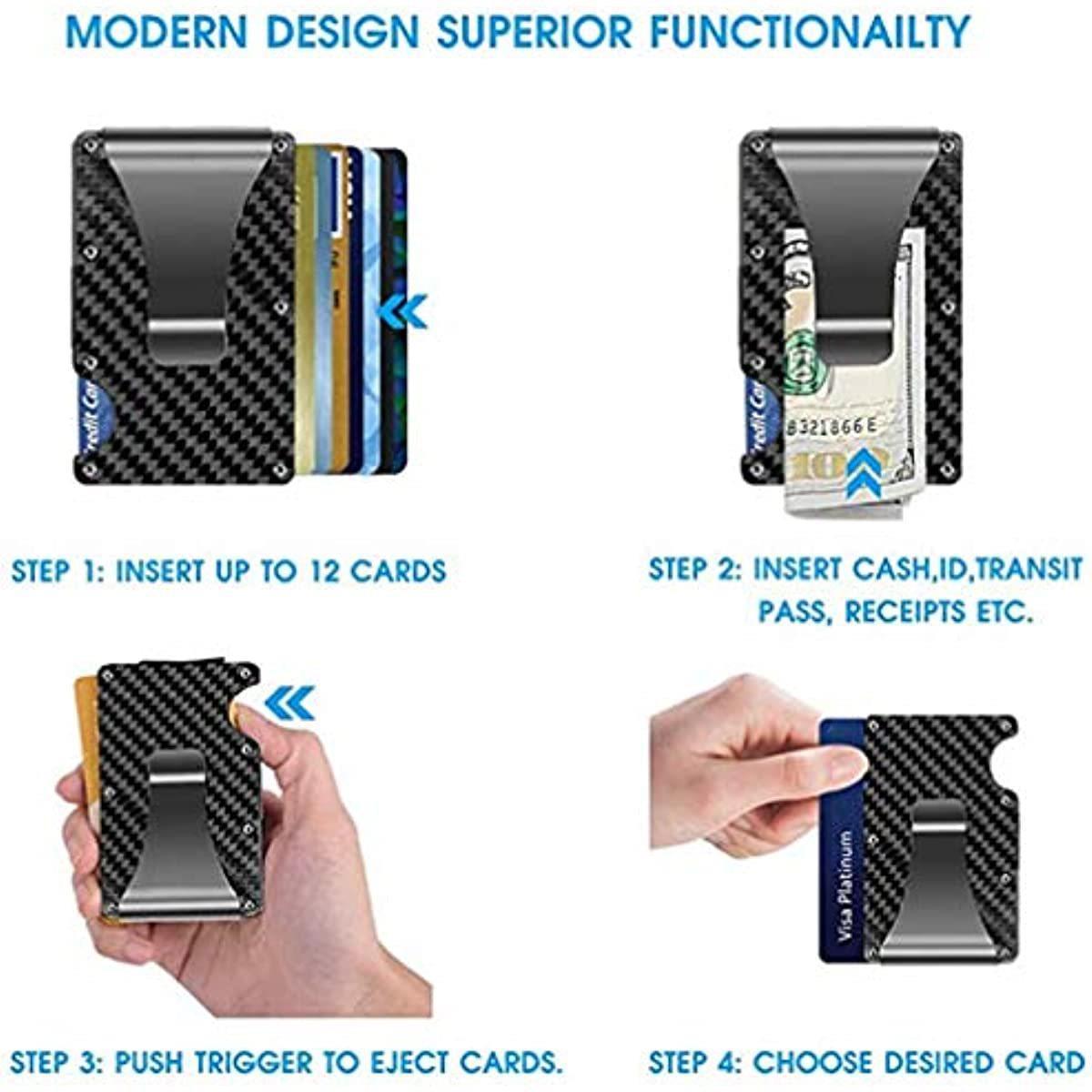 Fiber Credit Box Large Capacity Clip Card Holder