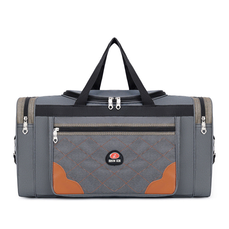 Large Capacity Rhombus Design Printable Short-distance Travel Bags