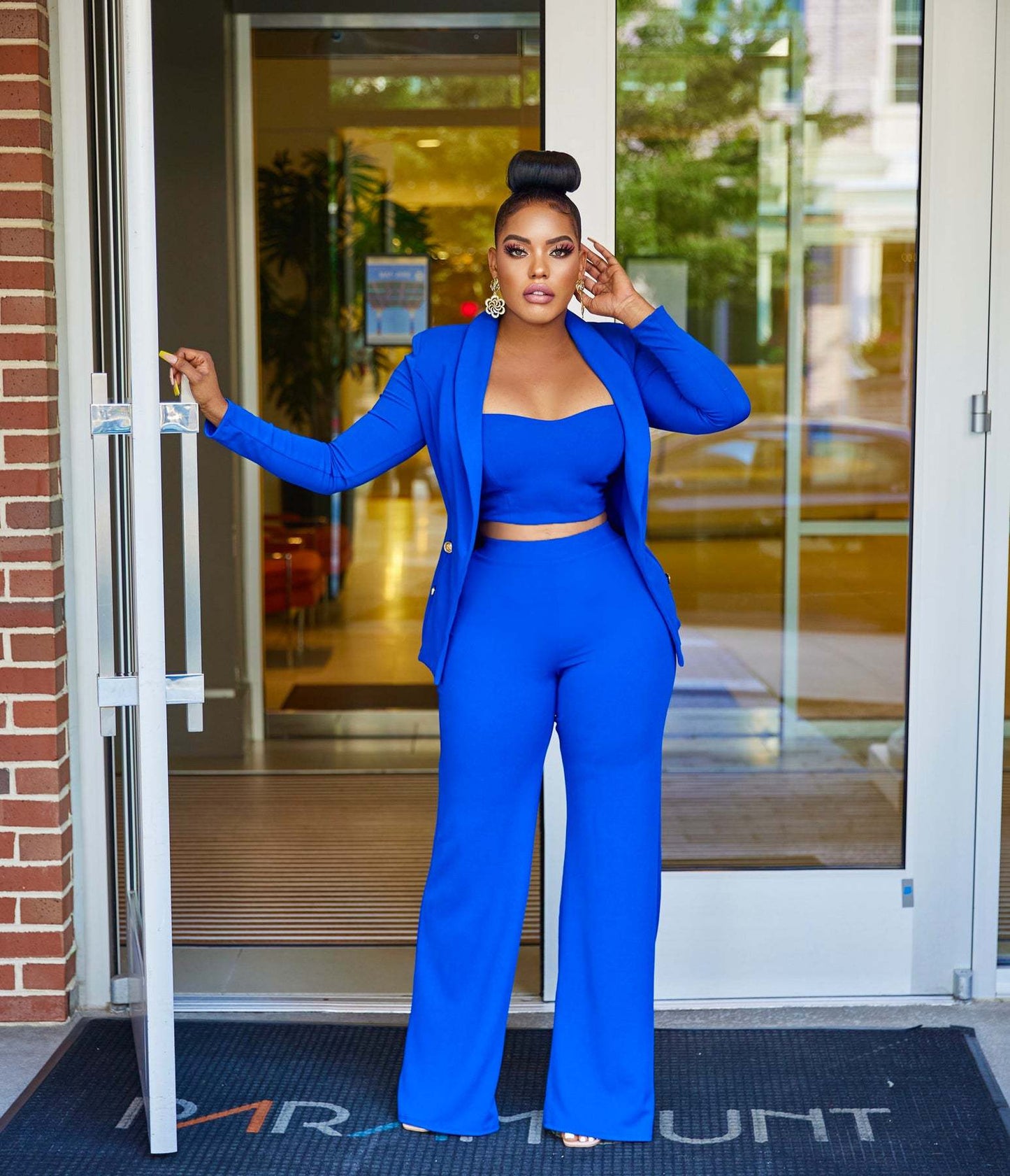Innovative Women's Solid Color Trousers Three-piece Fashion Casual Suit