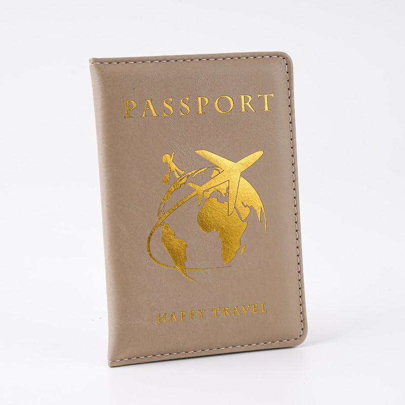 Aircraft Global Creative Gilding Passport Cover Card Holder