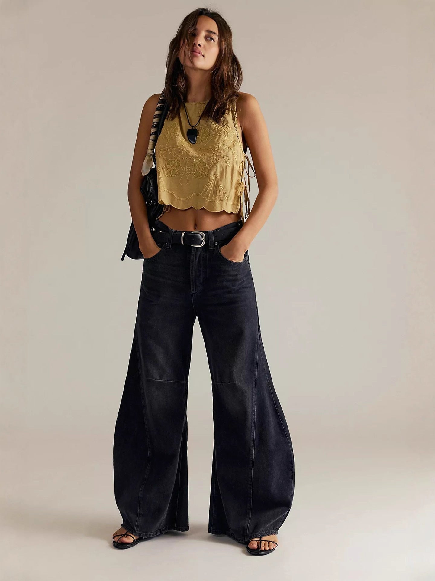 Women's Autumn Retro High Waist Wide Leg Jeans