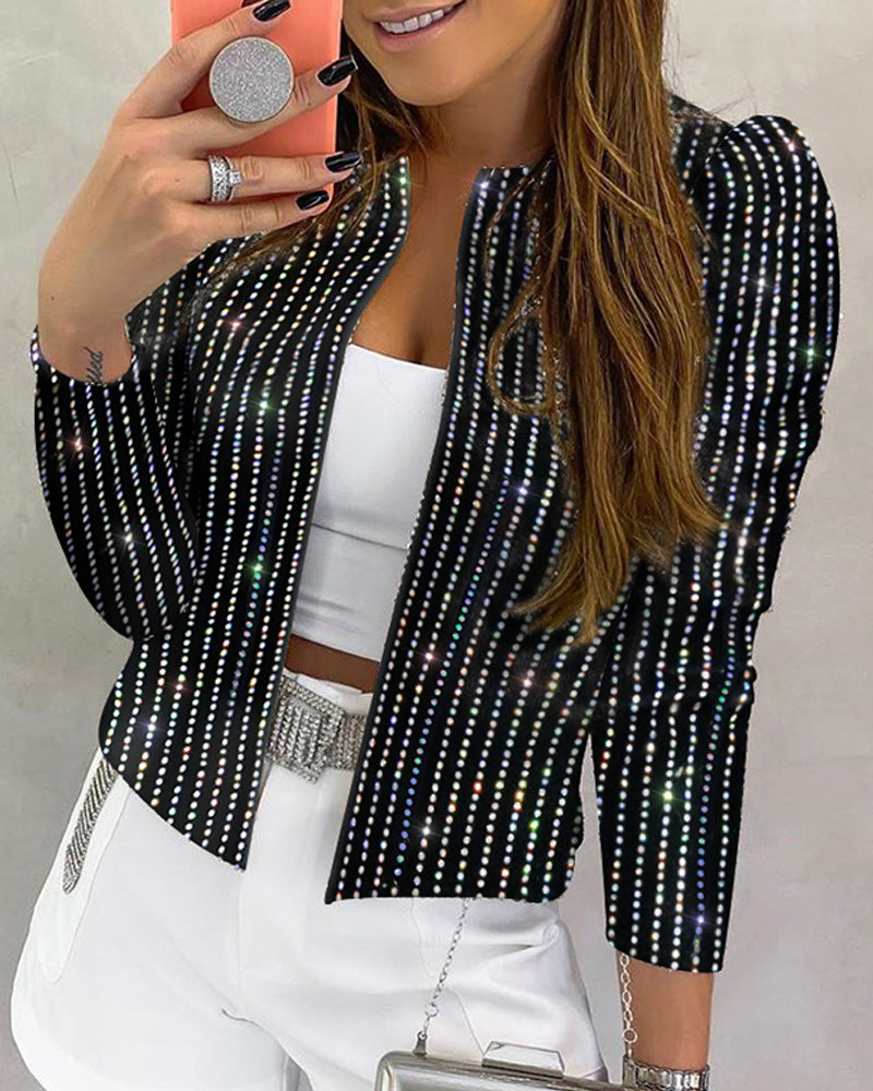 Durable Attractive Creative Glamorous New Sequined Blouses