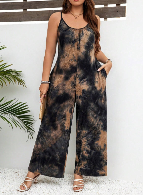 Graceful Women's Summer Floral Print Trousers Women's Jumpsuit/clothing