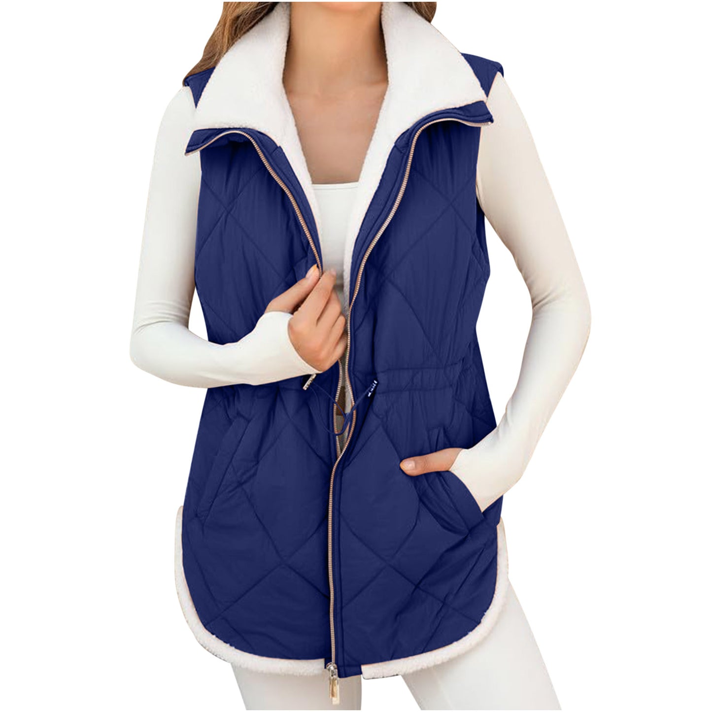 Women's Durable Mid-length Street Hipster Casual Vests