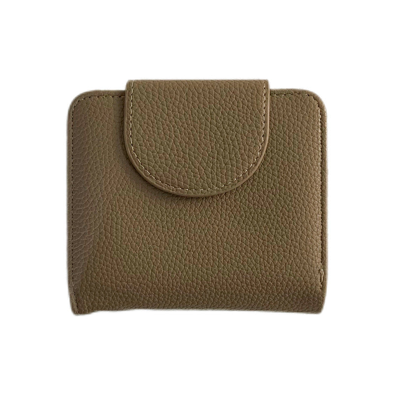 Simple Style Dopamine Color Matching Korean Ladies Wallets