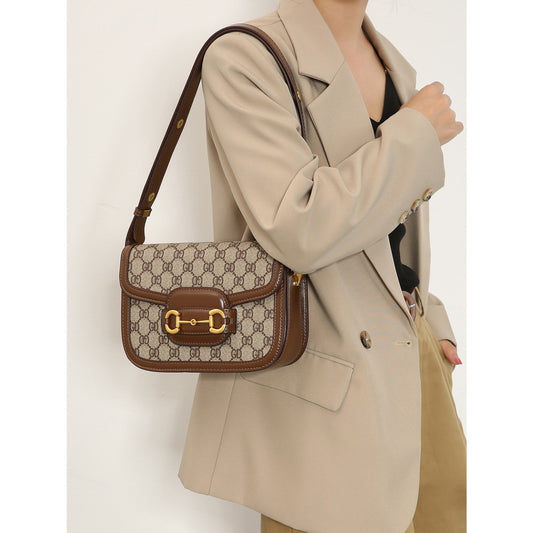 Creative Popular Classic Underarm Brown Fashion Small Square Bags