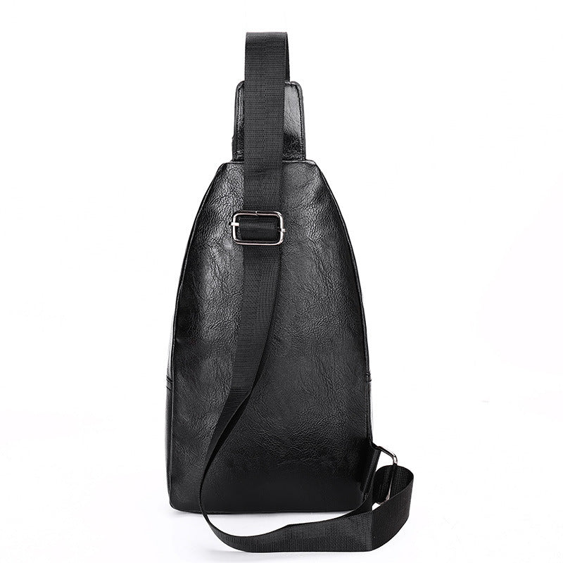 Men's New Large Capacity Leather Fashion Men's Chest Bags