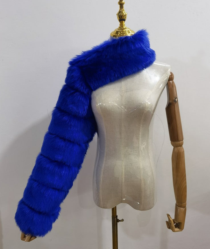 Women's Fur Fox Shawl Imitation Long Sleeve Coats