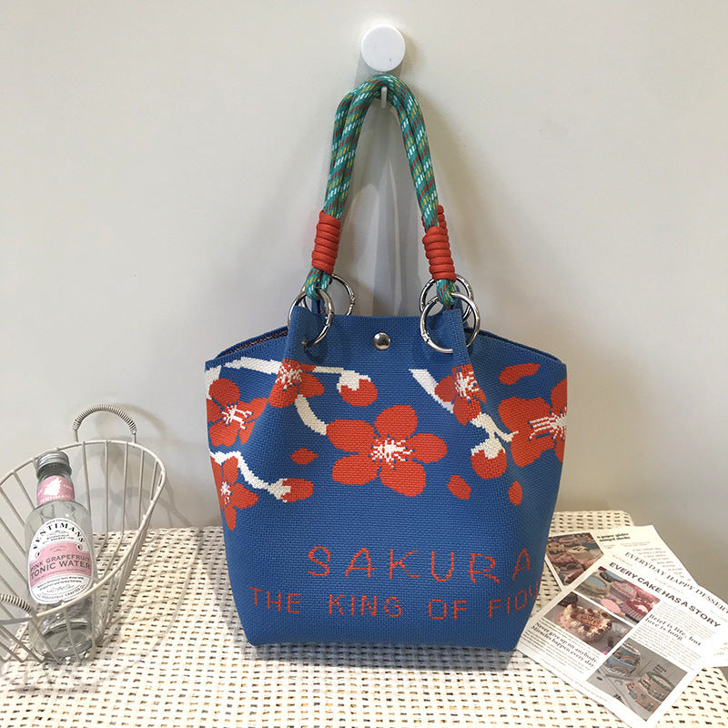 Fashion Retro Wool Woven Leisure Knitted Handbags