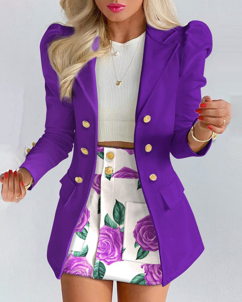 Women's Cool Elegant Slim Two-piece Set Suits