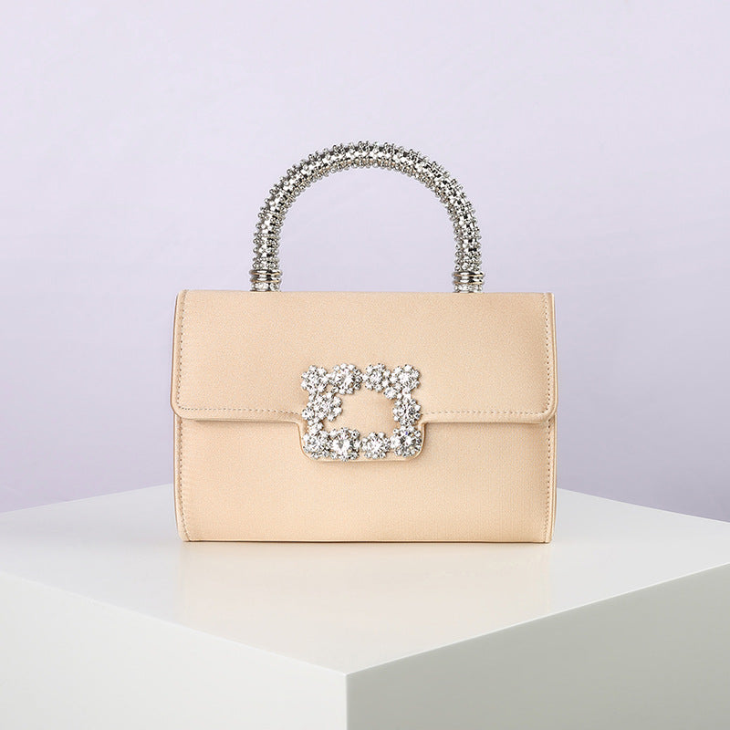 Imitation Silk Chain Hand Holding Sier Evening Bags