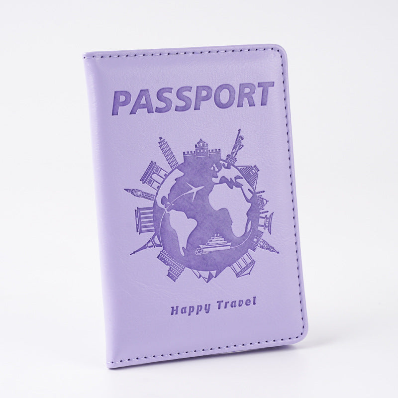 Fun Earth Embossing Lightweight Passport Cover Position Card Holder