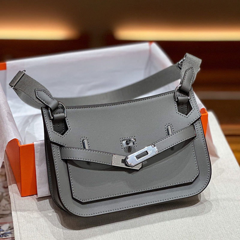 Women's Calfskin Gypsy Saddle Genuine Leather Mini Small Square Bags