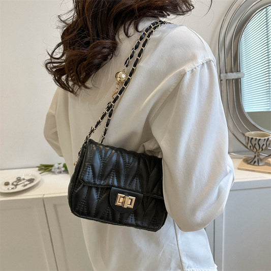 Women's Beautiful Fashionable Rhombus Chain Pink Crossbody Bags