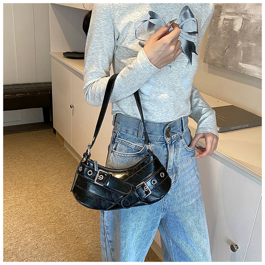 Women's French Minority Sweet Cool Hot Motorcycle Shoulder Bags