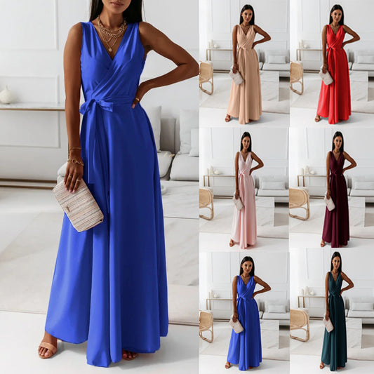 Glamorous Classic Women's Tied Party Long Dress