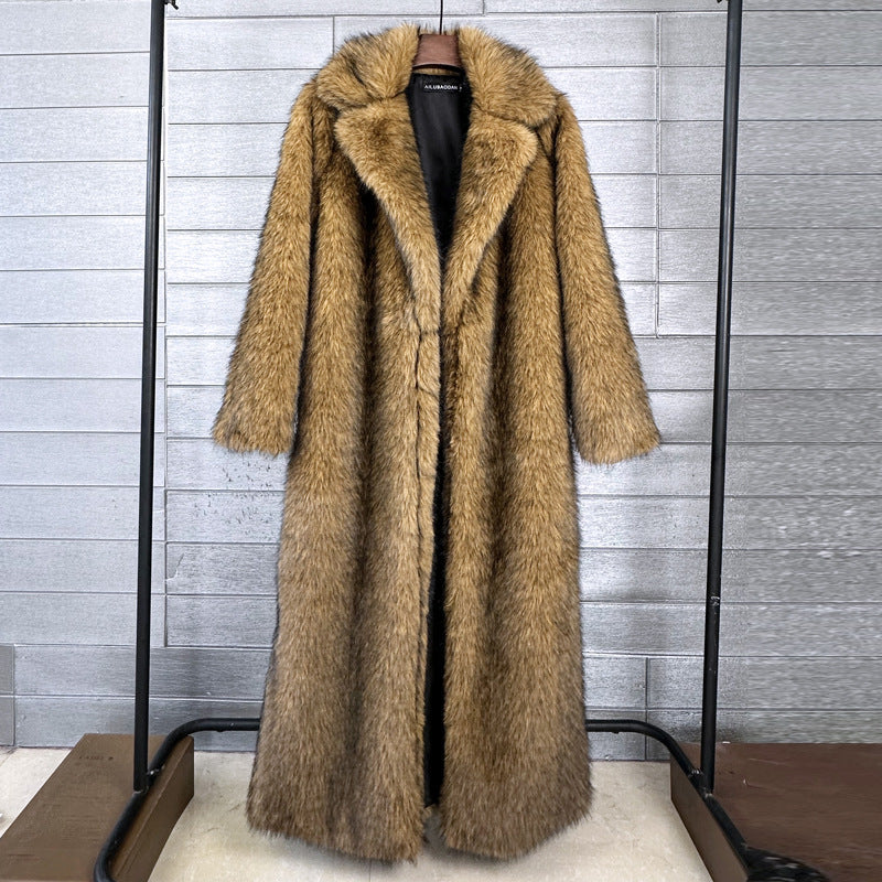 Women's Wolf Fur Imitation Plush Furry Female Suits