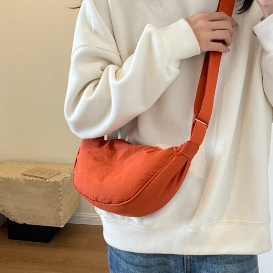 Pleated Dumpling Korean Style Solid Color Shoulder Bags
