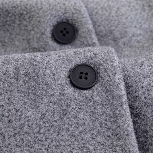 Women's Autumn Two-color Woolen Collar Long For Coats