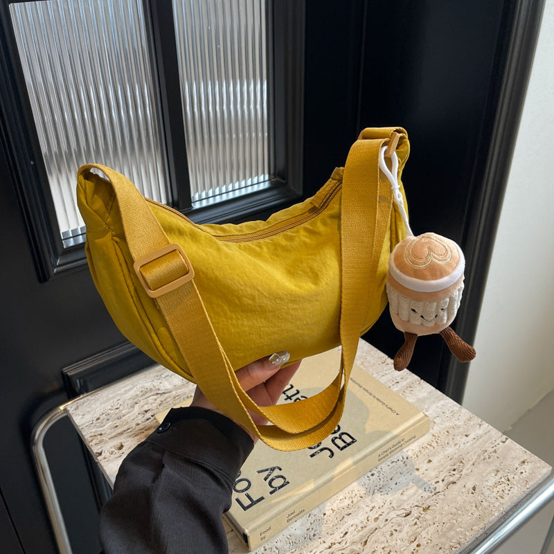Women's Unique Nylon Dumpling Textured Cloth Bags