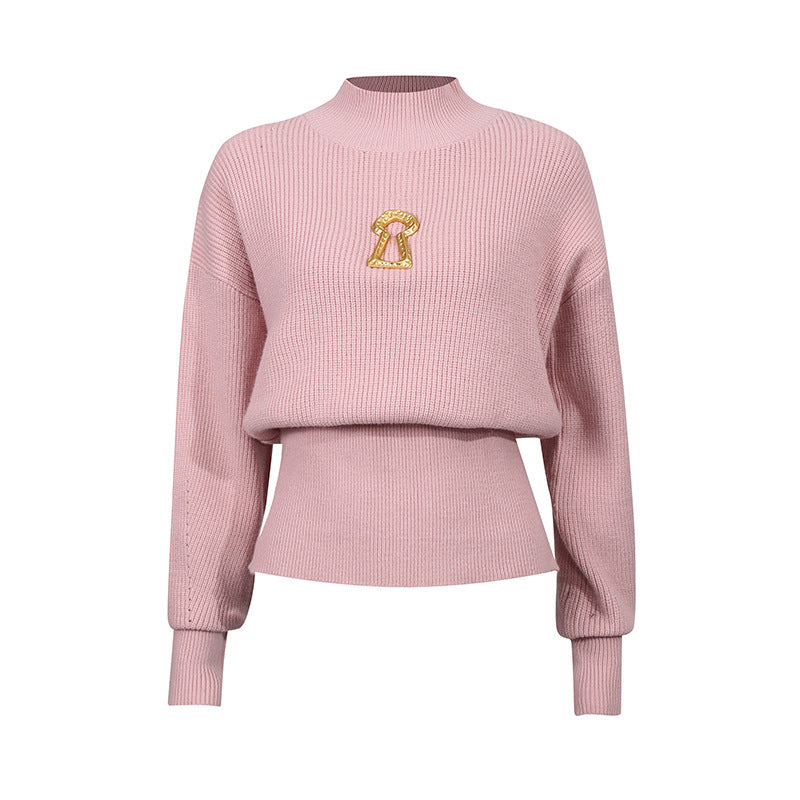 High-grade Pullover Design Metal Hollow Decorative Sweaters
