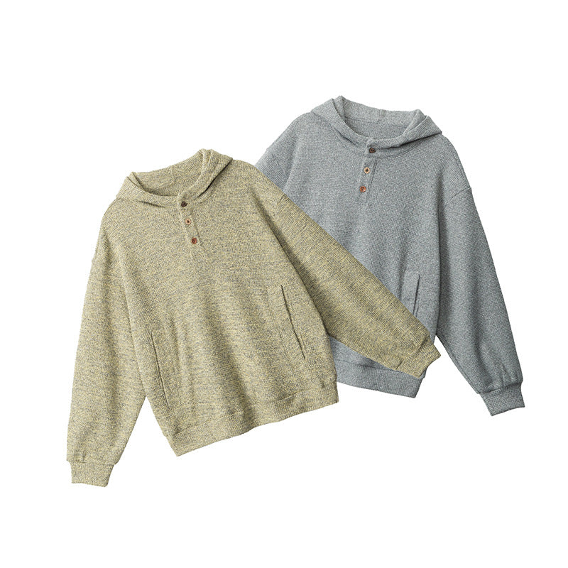 Women's & Men's & American Retro Loose Hooded Lazy Pullover Sweaters