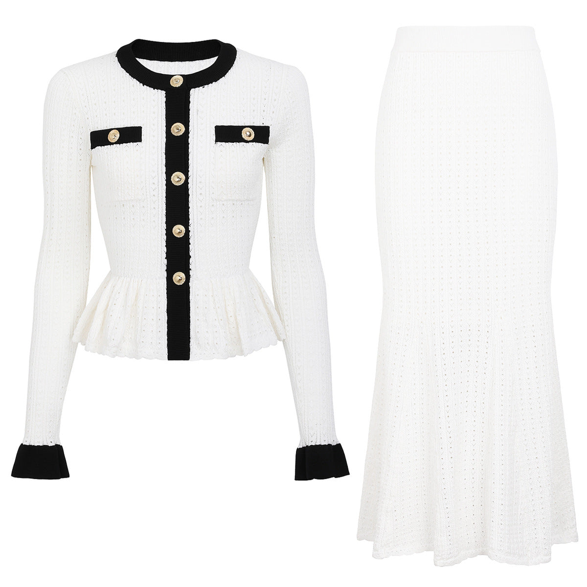 High Quality Long Sleeve Lady Knitted Suits