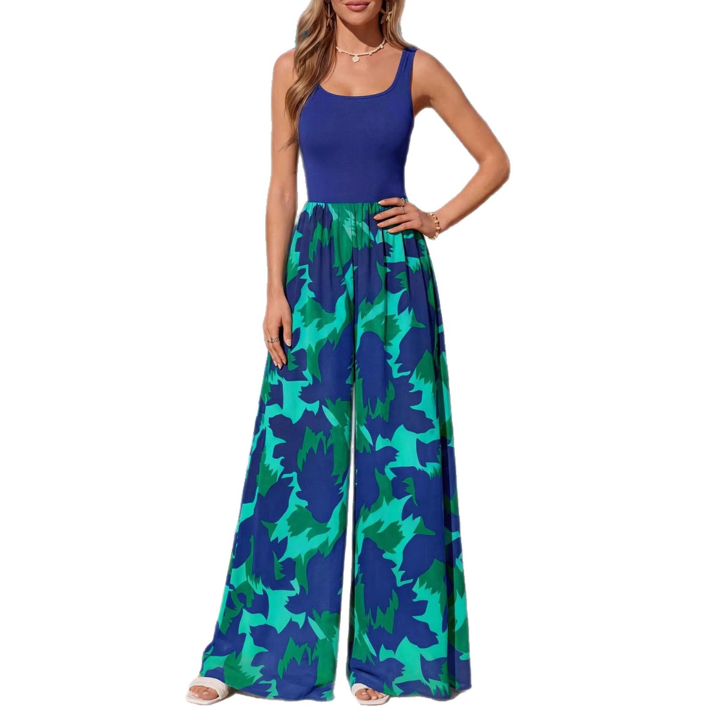 Women's Summer Casual Sleeveless Square Collar One-piece Clothing