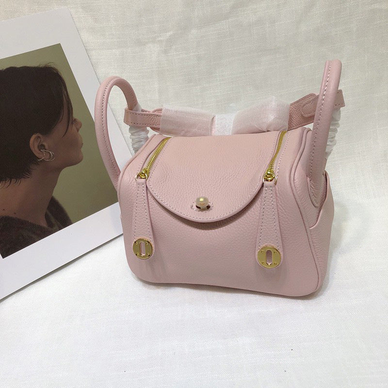 Women's Cowhide Mini Lindy Genuine Leather Doctor Gold Crossbody Bags