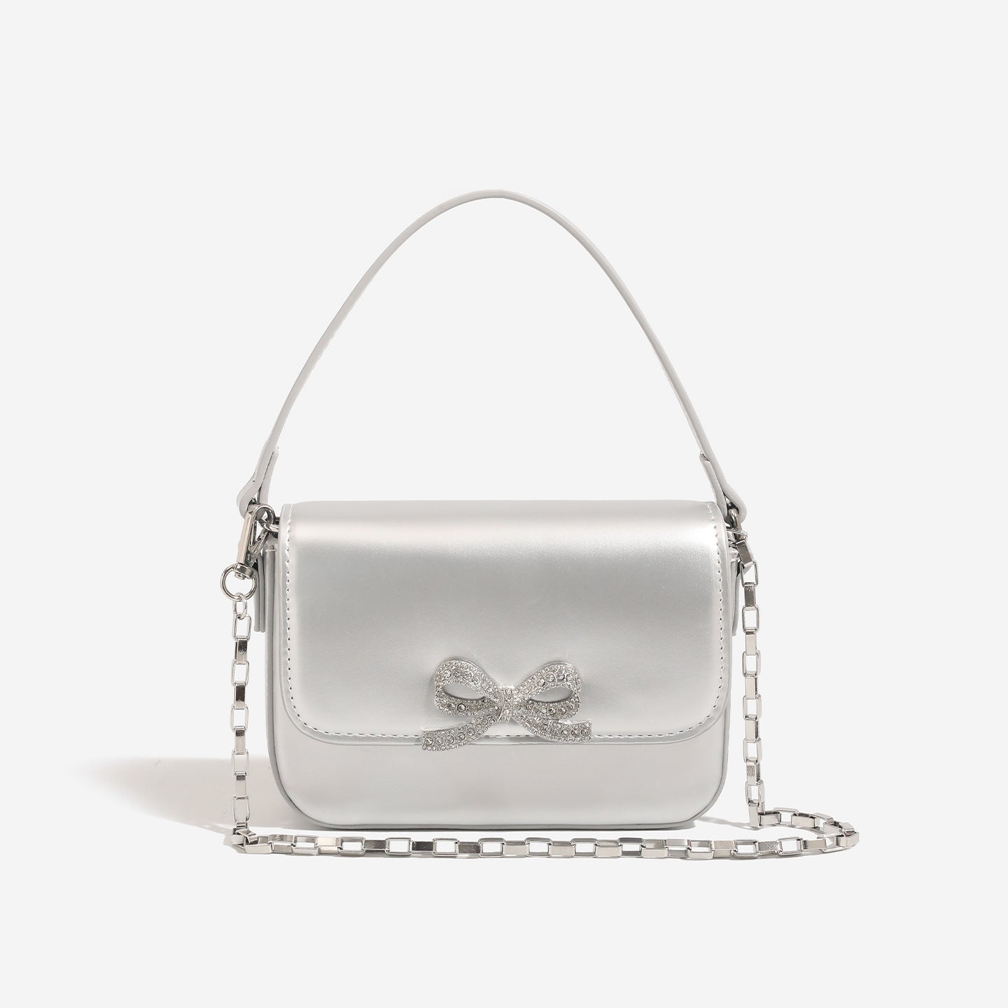 Bow Portable Female Niche High-grade Chain Small Square Bags