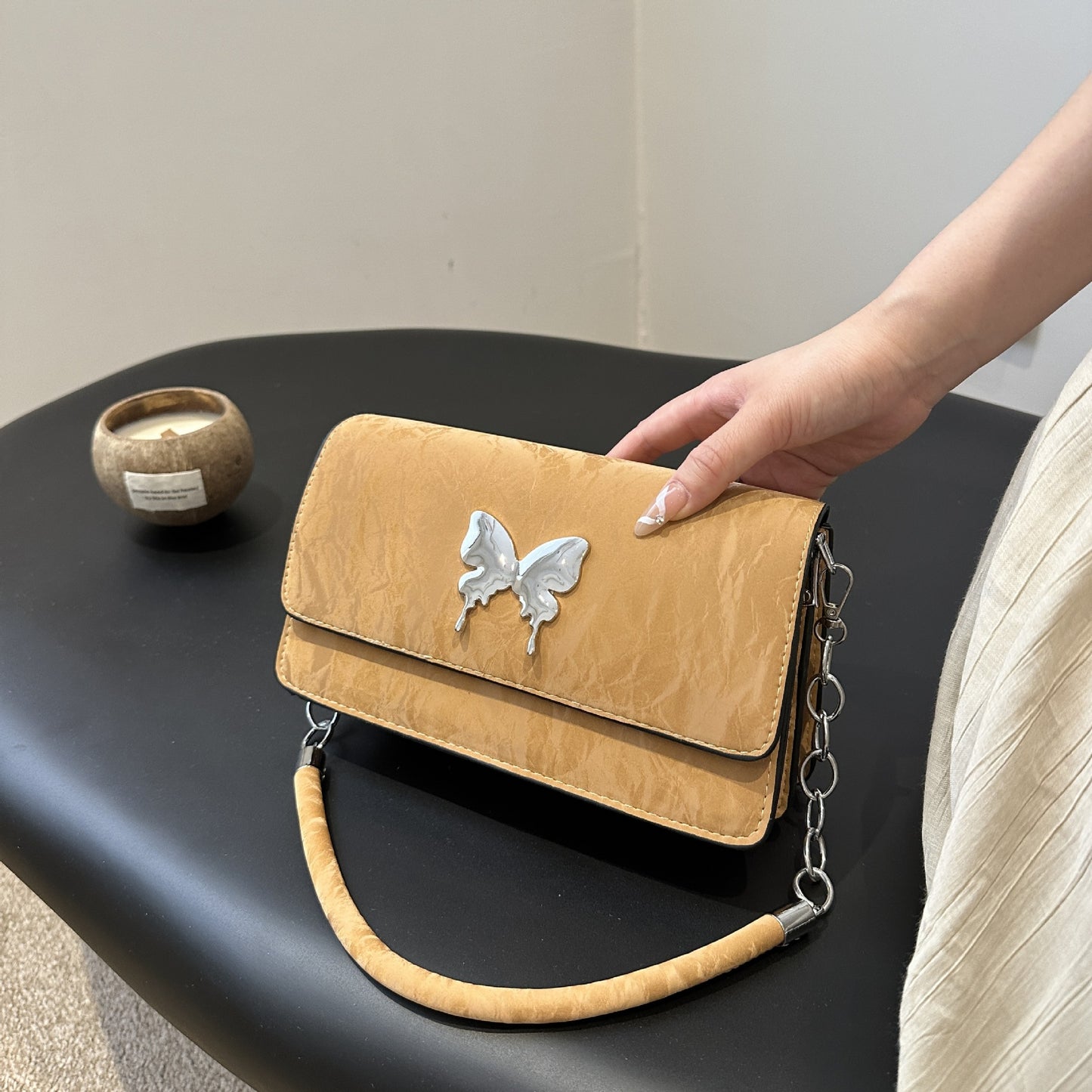 Women's Popular Summer Bow Chain Fashionable Stylish Armpit Bags
