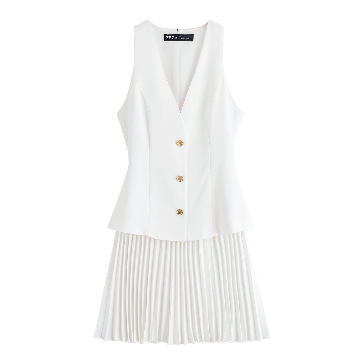 Women's Homemade Fashionable Pleated Sleeveless Dress Dresses
