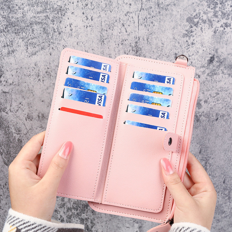 Women's Long Multiple Slots Zipper Hasp Clutch Ladies Wallets