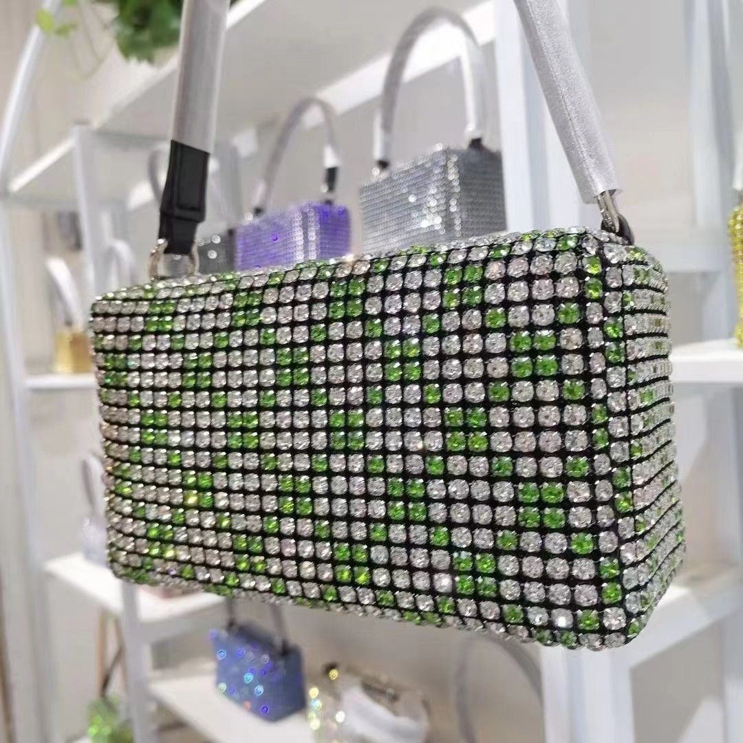 Women's King Diamond Fashion Genuine Leather Small Square Bags